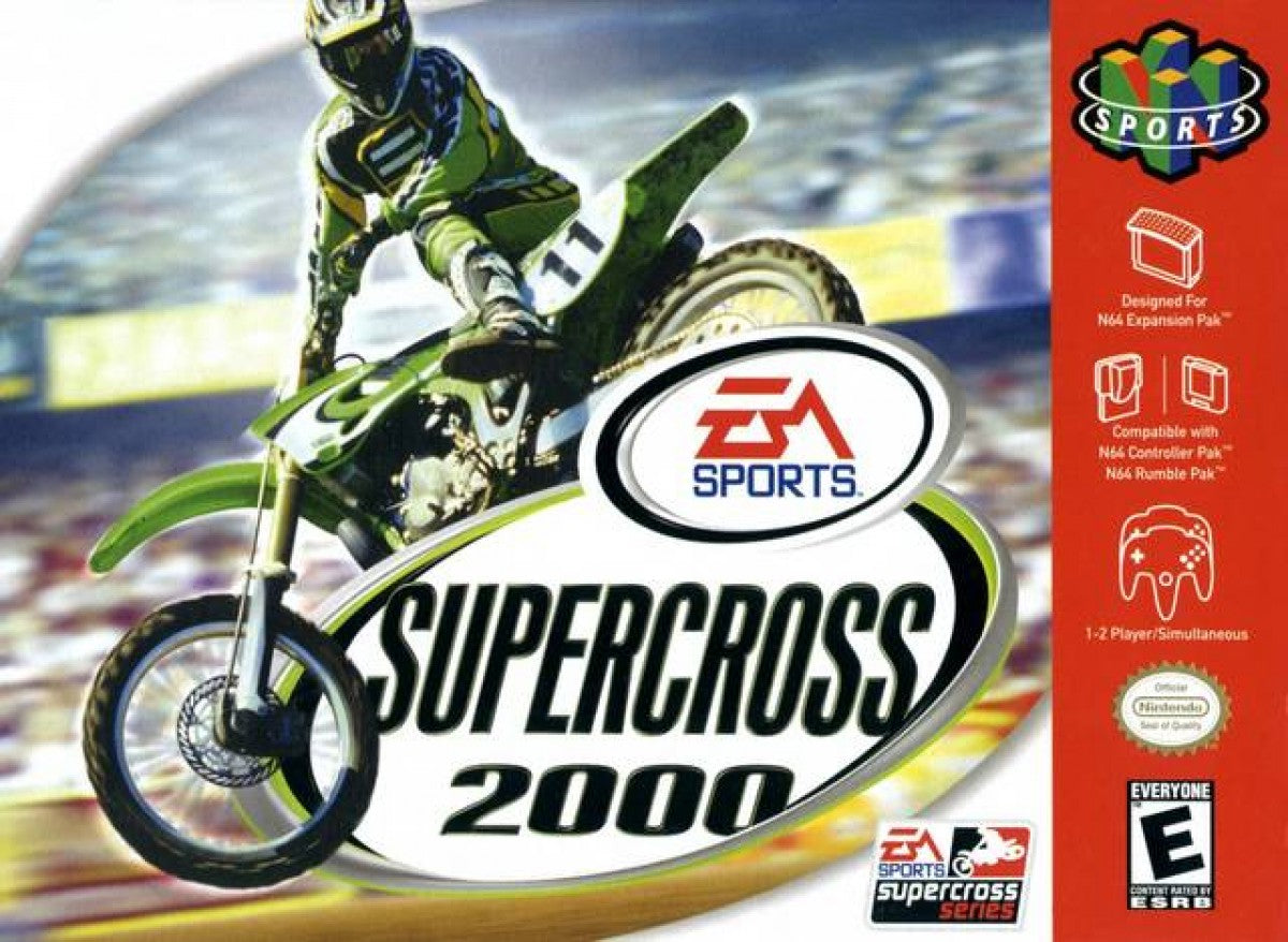Supercross 2000 cover art for Nintendo 64 N64 video game