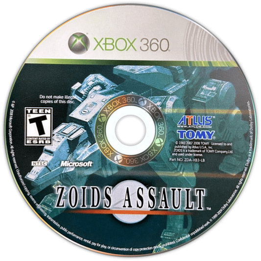 Zoids Assault disc for Xbox 360 (X360) tactical strategy mecha video game