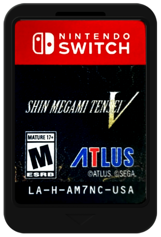 Shin Megami Tensei V cartridge art for the Nintendo Switch (NS) video game