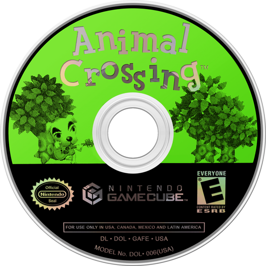 Animal Crossing GameCube life simulation video game Nintendo village living animal neighbors fishing bug catching fossil hunting Tom Nook shop real-time clock social interaction disc