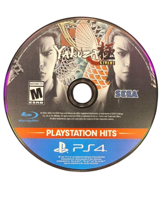 Yakuza Kiwami PlayStation Hits edition for PlayStation 4 action adventure game set in Kamurocho featuring crime drama storyline brawler combat side missions and open world gameplay disc