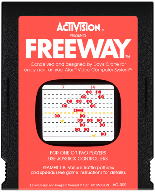 Freeway cartridge art for Atari 2600 (2600) video game