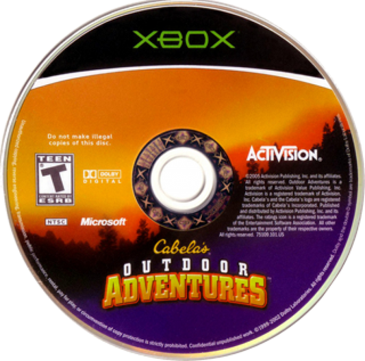 Cabela's Outdoor Adventures disc art for Xbox (XBOX) video game
