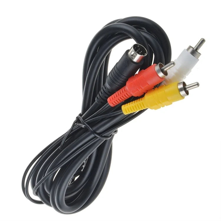 AV cords compatible with Sega Genesis Model 2 and Model 3 retro gaming consoles