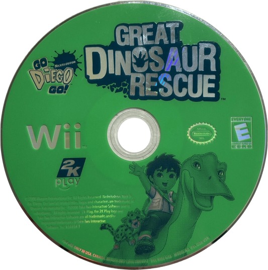 Go, Diego, Go: Great Dinosaur Rescue – Nintendo Wii (Wii) educational adventure platformer disc for video game