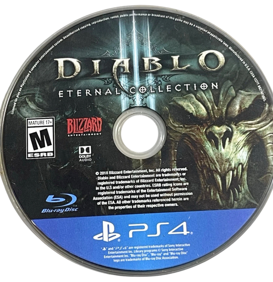 Diablo III: Eternal Collection – PlayStation 4 (PS4) video game disc, action RPG by Blizzard Entertainment