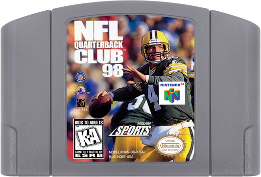 NFL Quarterback Club 98 cartridge for Nintendo 64 N64 video game
