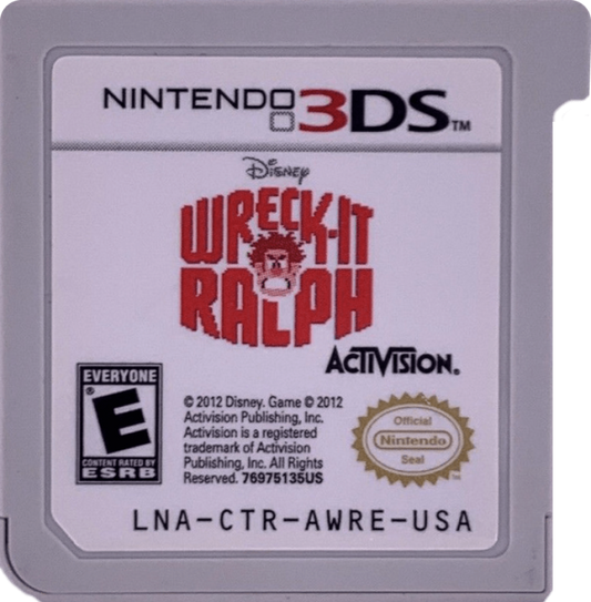 Wreck-It Ralph cartridge for Nintendo 3DS (3DS) action platformer video game