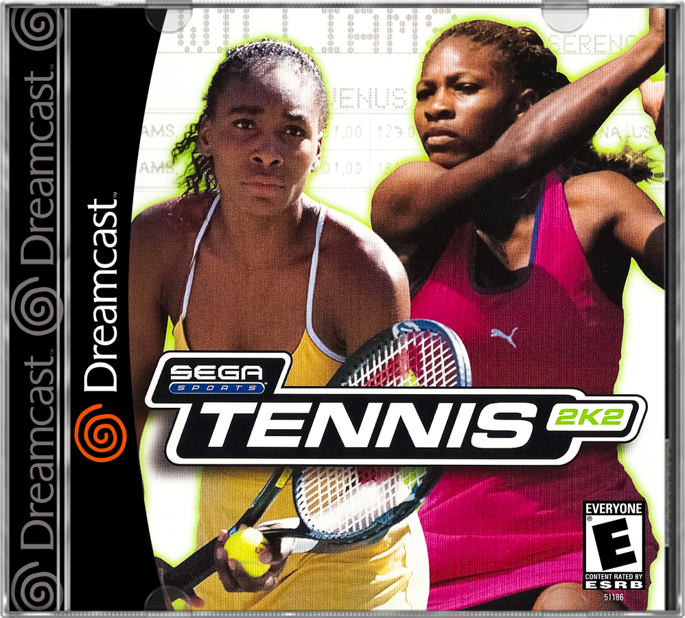Tennis 2K2 cover art for Sega Dreamcast (DC) video game