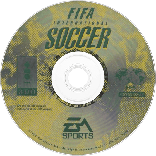 FIFA International Soccer disc for Panasonic 3DO (3DO) soccer sports video game
