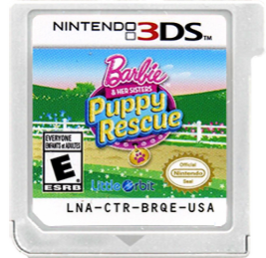 Barbie and Her Sisters: Puppy Rescue cartridge for Nintendo 3DS (3DS) adventure simulation video game