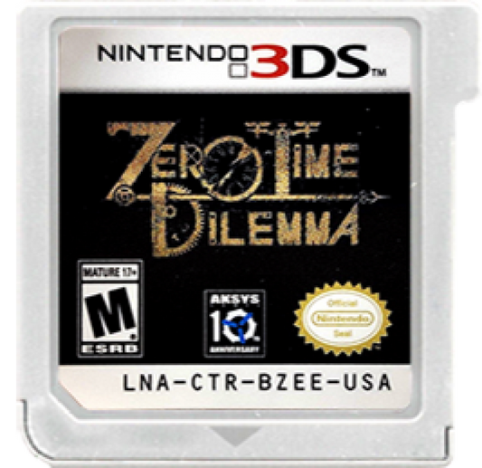 Zero Time Dilemma cartridge for Nintendo 3DS (3DS) video game