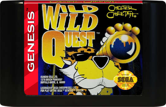 Chester Cheetah: Wild Wild Quest cartridge for Sega Genesis (GEN) video game