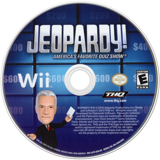 Jeopardy – Nintendo Wii (Wii) trivia game show party video game disc