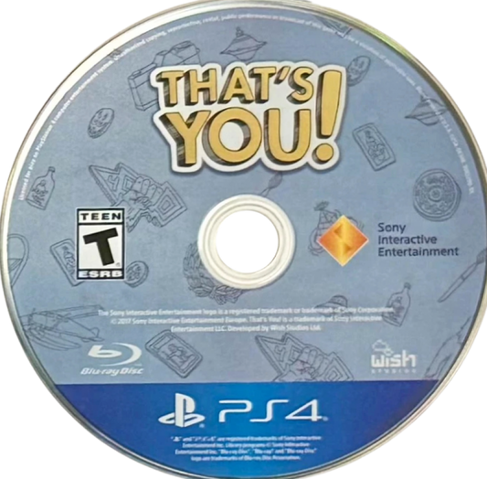 That's You – PlayStation 4 (PS4) video game disc, party quiz game
