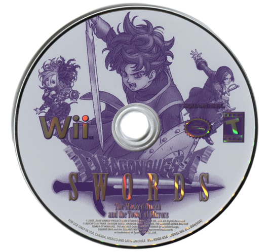 Dragon Quest SwordsThe Masked Queen and the Tower of Mirrors disc for Nintendo Wii (Wii) video game.