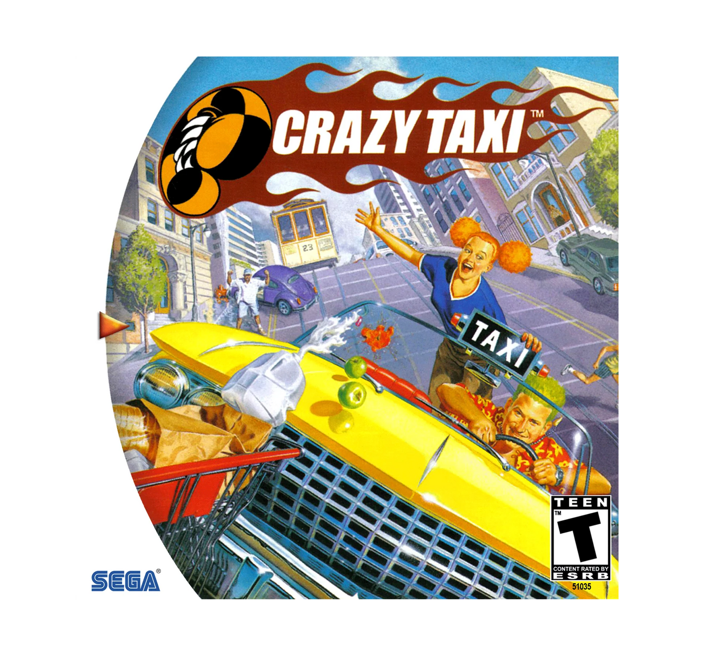 Crazy Taxi cover art for Sega Dreamcast (DC) video game