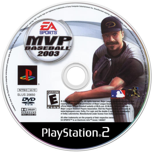 MVP Baseball 2003 – PlayStation 2 (PS2) baseball sports video game disc