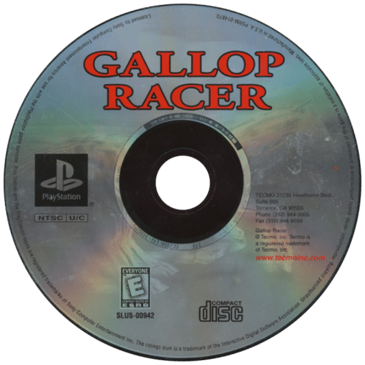 Gallop Racer disc for PlayStation 1 (PS1) retro video game