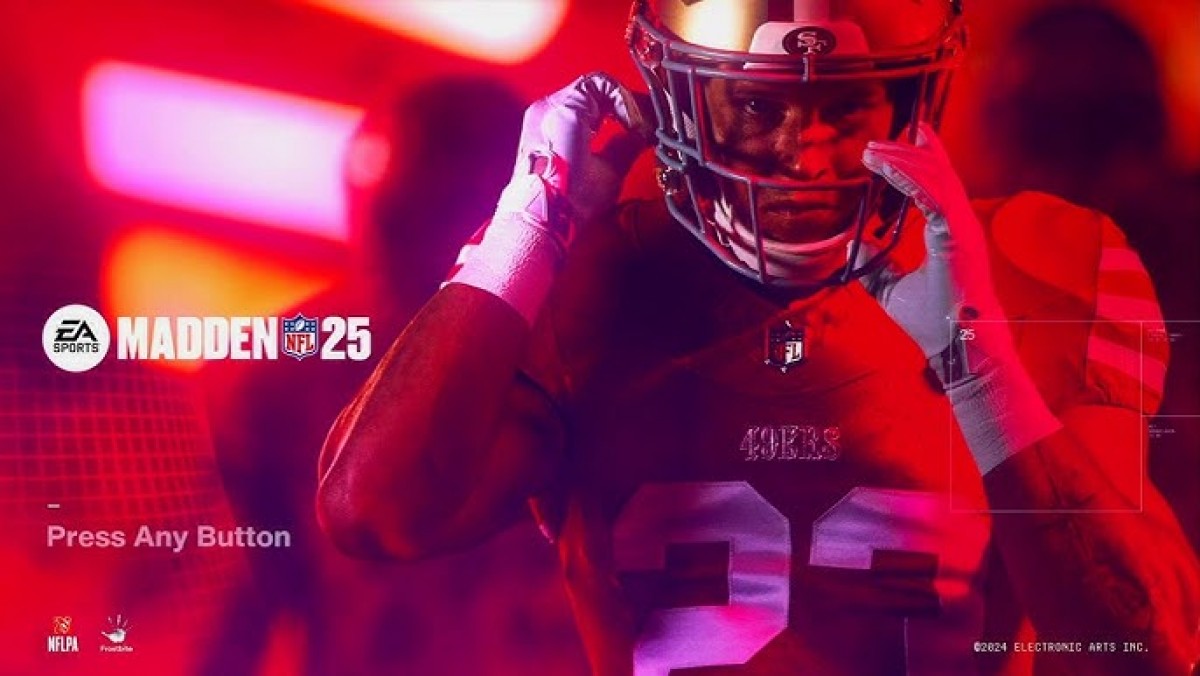 Madden NFL 25 title screen for Playstation 5 (PS5) sports video game