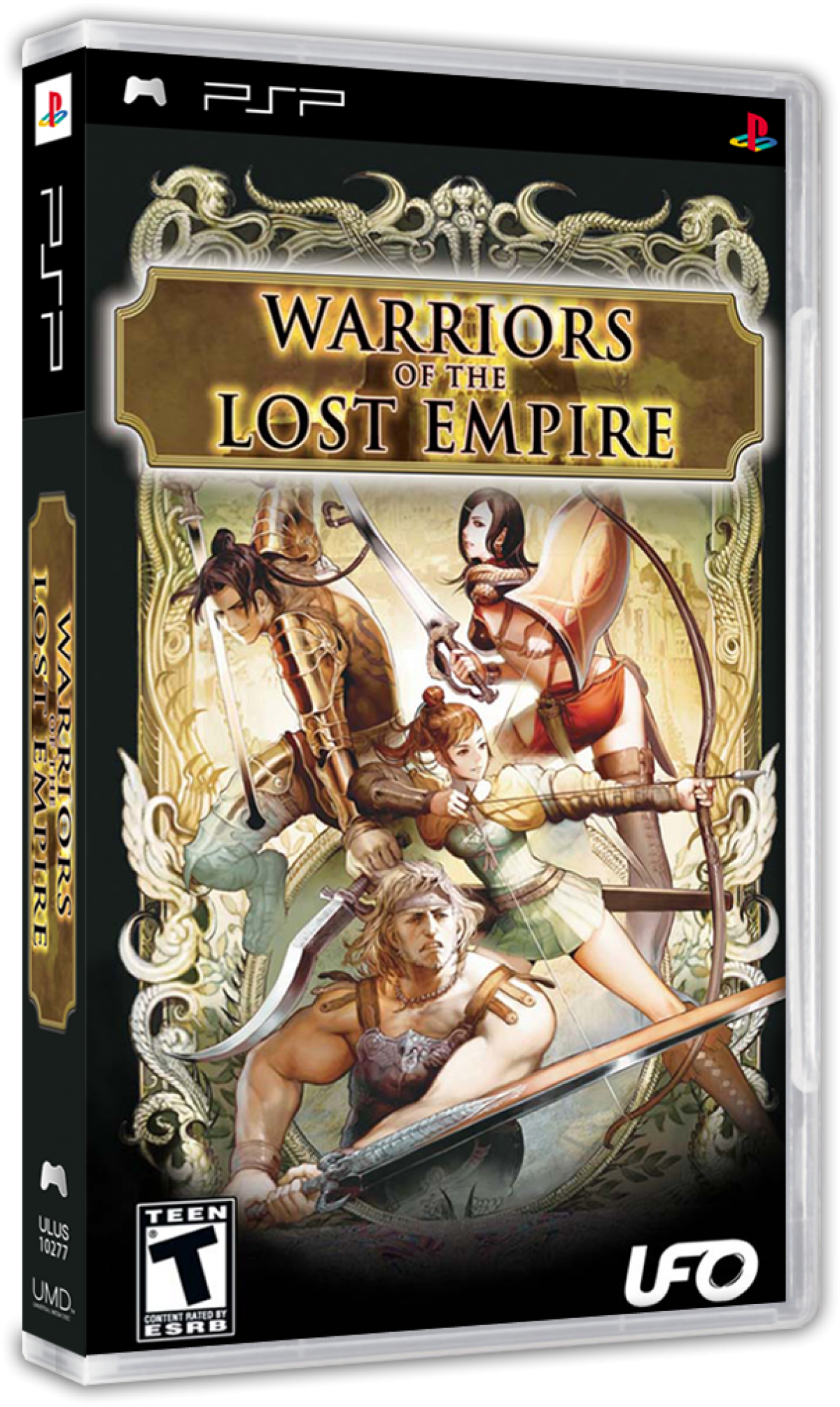 Warriors of the Lost Empire PlayStation Portable PSP for action role playing video game fans featuring hack and slash combat ancient Roman fantasy settings powerful weapons character abilities dungeon exploration challenging enemies boss battles and classic portable RPG adventure collectible gaming appeal box art