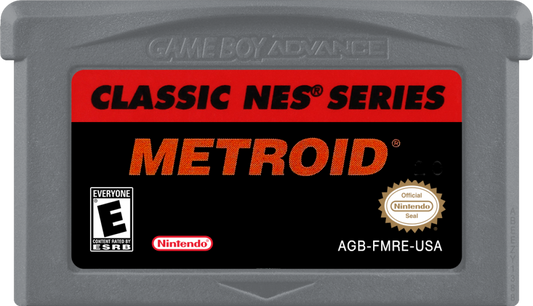Metroid: Classic NES Series game cartridge for Game Boy Advance (GBA) video game