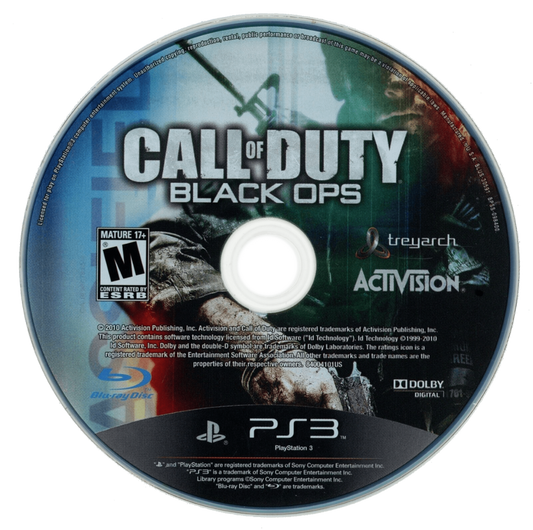 Call of Duty: Black Ops disc for PlayStation 3 (PS3) video game