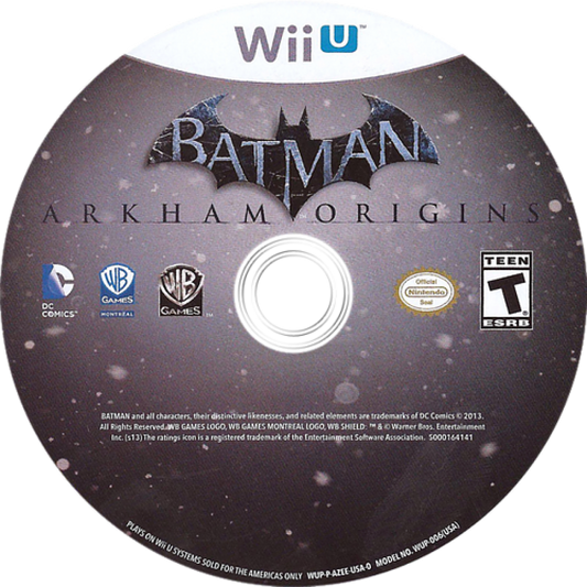 Batman Arkham Origins Nintendo Wii U for action adventure video game fans featuring open world Gotham City exploration stealth combat detective gameplay cinematic storytelling challenging boss battles iconic DC Comics characters immersive superhero adventure collectible gaming appeal game disc