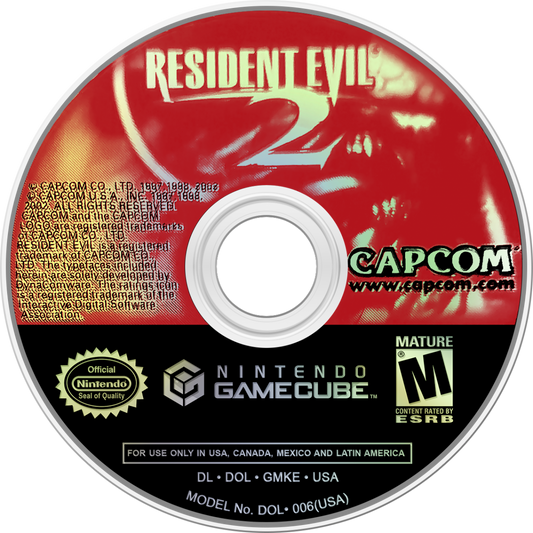 Resident Evil 2 for Nintendo GameCube survival horror game featuring Leon S Kennedy and Claire Redfield zombie outbreak Raccoon City puzzles action gameplay disc