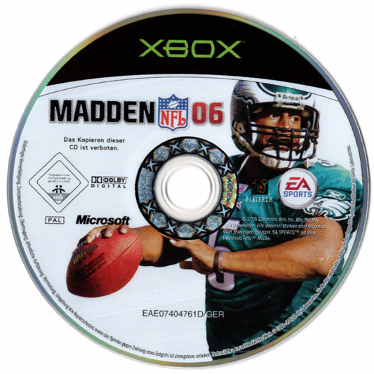 Madden NFL 2006 disc for Xbox (XBOX) video game
