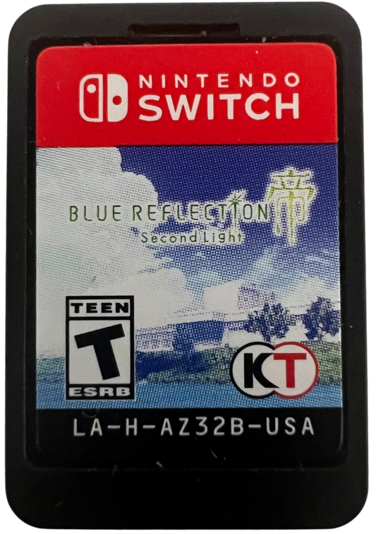 Blue Reflection Second Light for Nintendo Switch, cartridge for a role-playing video game with anime-style characters, real-time turn-based combat, exploration gameplay, and story-driven adventure