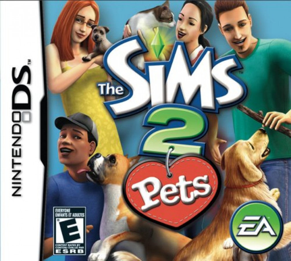 The Sims 2 Pets cover art for Nintendo DS (DS) video game