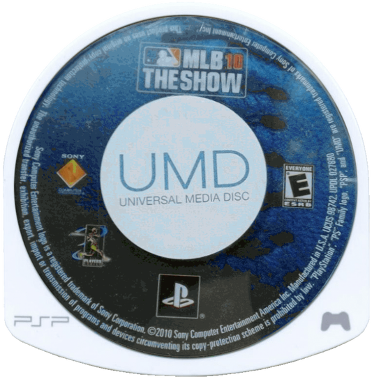 MLB 10: The Show disc for PlayStation Portable (PSP) baseball sports simulation game