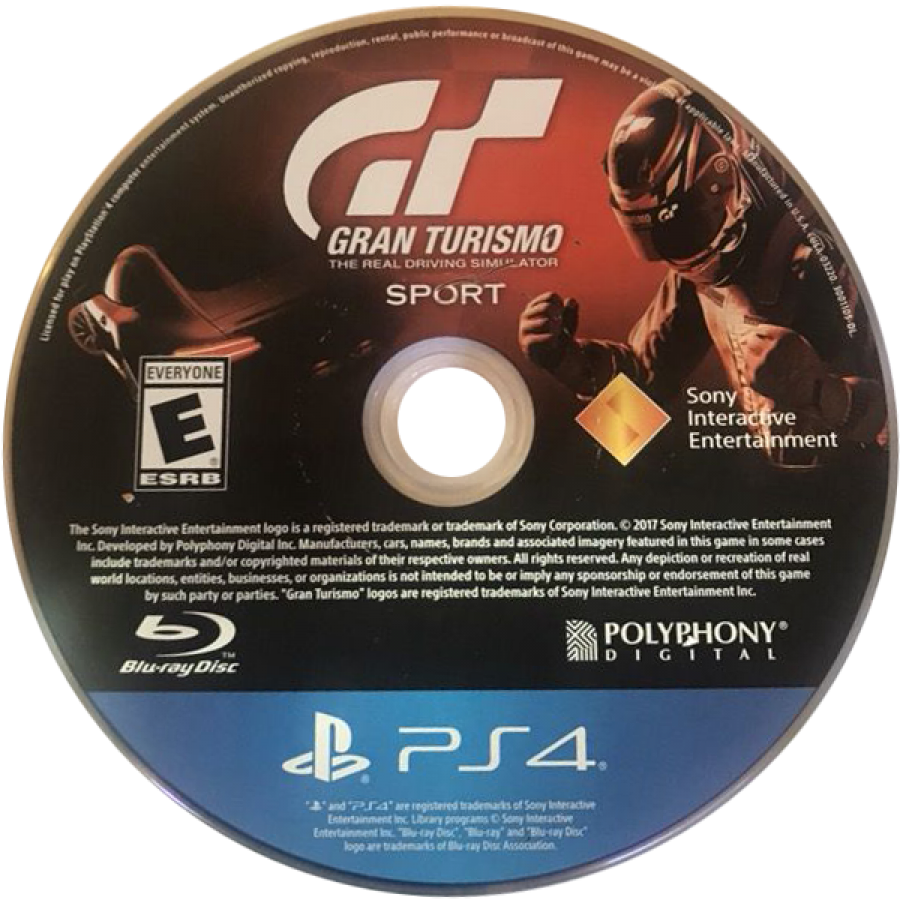 Gran Turismo: Sport – PlayStation 4 (PS4) video game disc, realistic racing simulation by Polyphony Digital and Sony Interactive Entertainment
