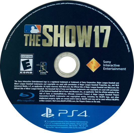 MLB 17: The Show – PlayStation 4 (PS4) video game disc, baseball sports game