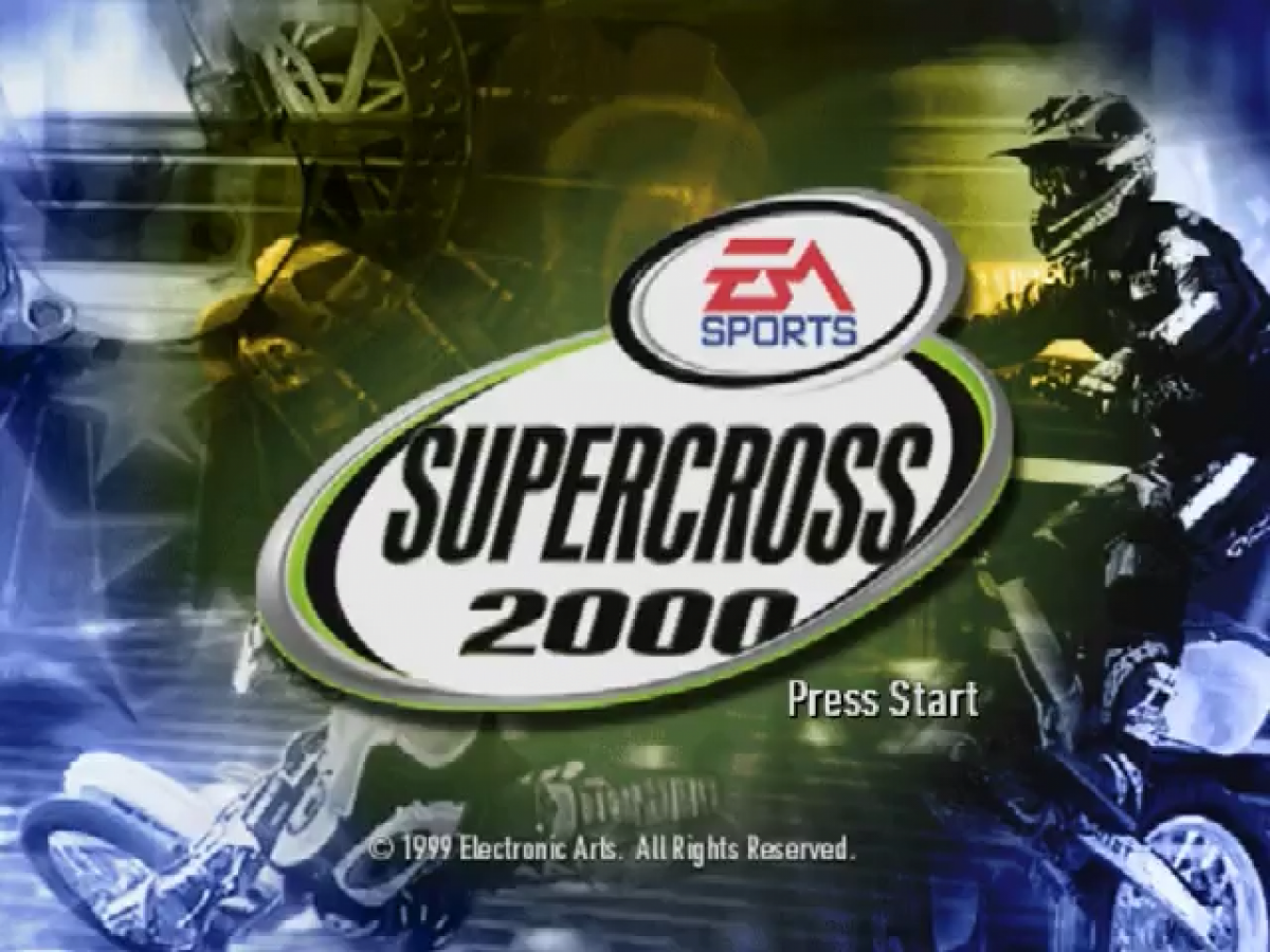 Supercross 2000 title screen for Nintendo 64 N64 video game