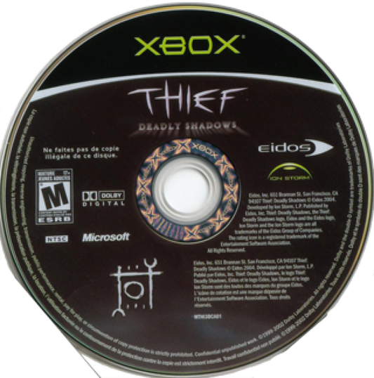 Thief: Deadly Shadows disc for Xbox (XBOX) video game