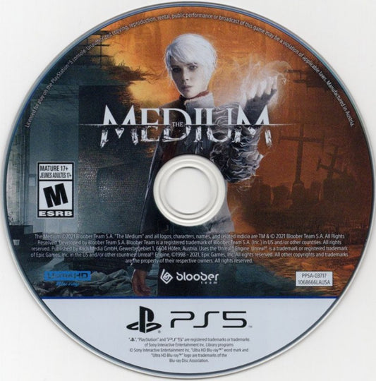 The Medium disc for PlayStation 5 (PS5) psychological horror video