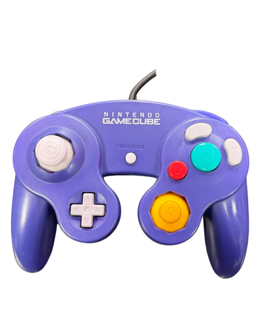 Official Nintendo GameCube controller in indigo, wired gaming controller with responsive buttons and ergonomic design, compatible with Nintendo GameCube and Nintendo Switch for retro and modern gaming sessions