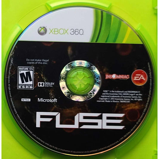 Fuse disc for Xbox 360 (X360) cooperative third-person shooter video game