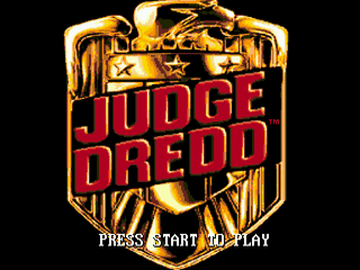 Judge Dredd title screen for Sega Genesis (GEN) video game