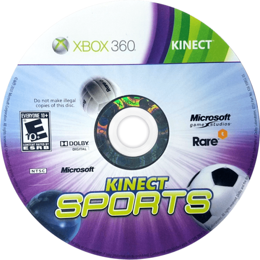 Kinect Sports disc for Xbox 360 (X360) motion-controlled sports party video game