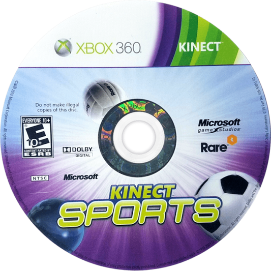 Kinect Sports disc for Xbox 360 (X360) motion-controlled sports party video game