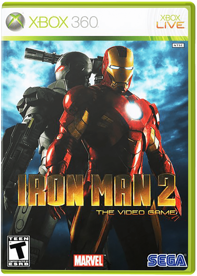Iron Man 2 cover art for Xbox 360 (X360) action-adventure superhero video game