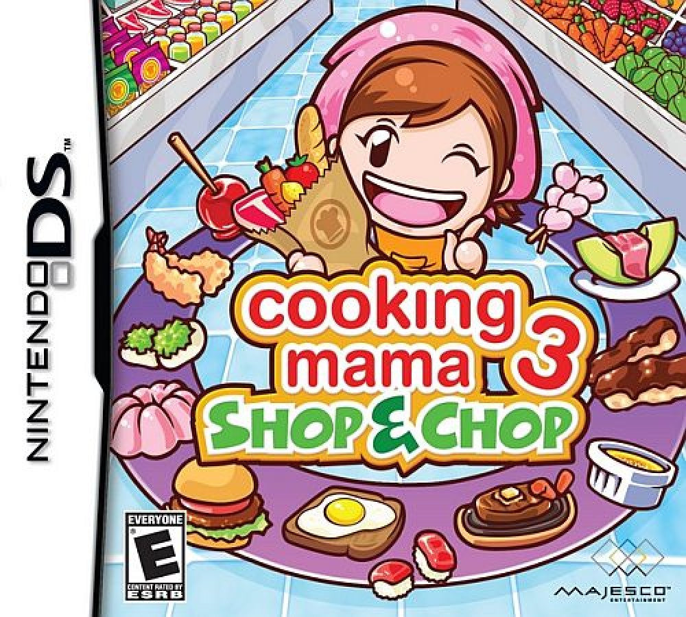 Cooking Mama 3: Shop & Chop cover art for Nintendo DS (DS) video game