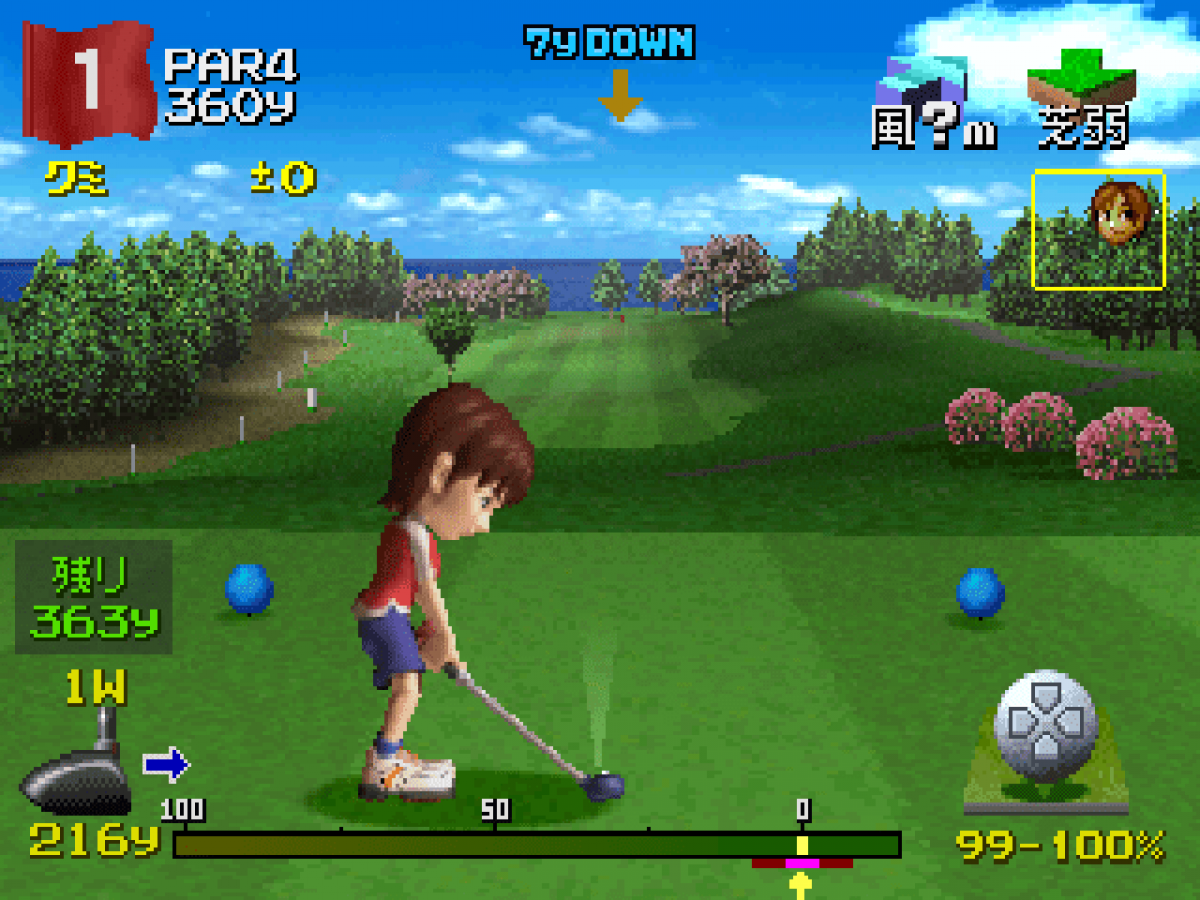 Hot Shots Golf 2 gameplay for PlayStation 1 (PS1) retro golf video game