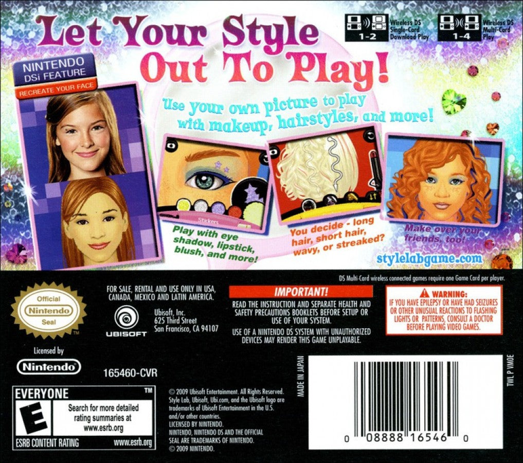 Style Lab: Makeover back of case for Nintendo DS (DS) fashion simulation video game
