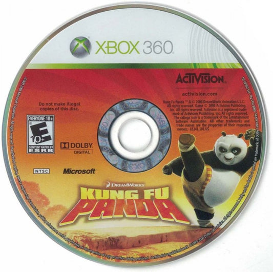Kung Fu Panda disc for Xbox 360 (X360) action-adventure platformer video game