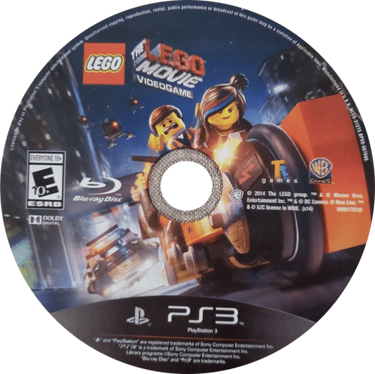 The LEGO Movie Videogame disc art for PlayStation 3 (PS3) video game