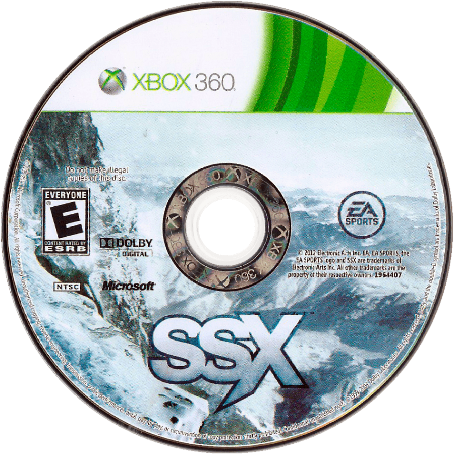 SSX disc for Xbox 360 (X360) extreme snowboarding sports video game